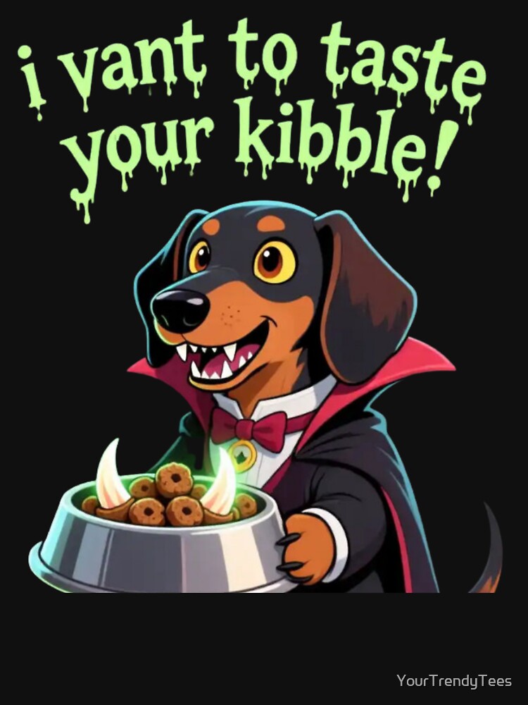 Vampire dog halloween graphic design by YourTrendyTees