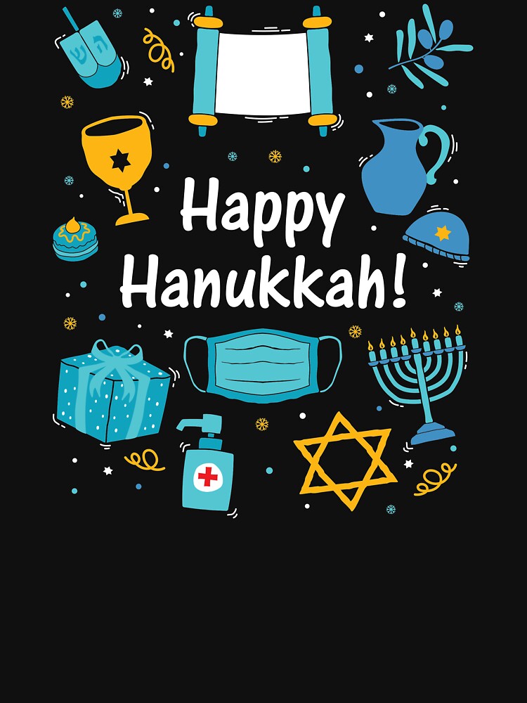 Face Mask Quarantine 2020 Happy Hanukkah print by jakehughes2015