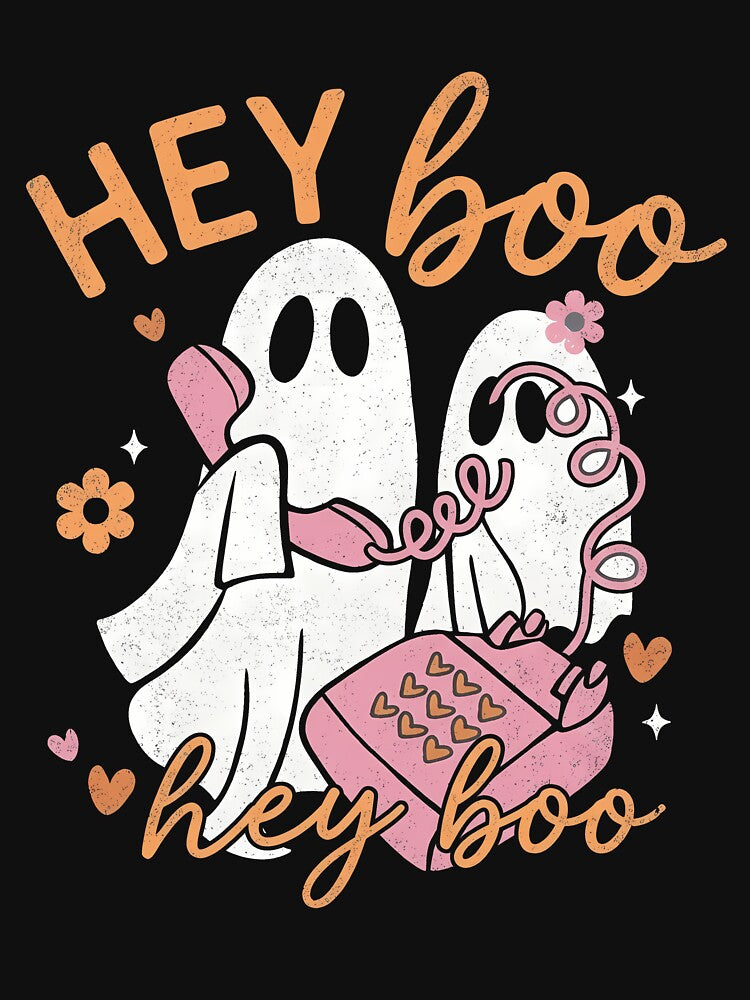 Hey Boo Cute Ghost Halloween Girls Kids by KroghDs
