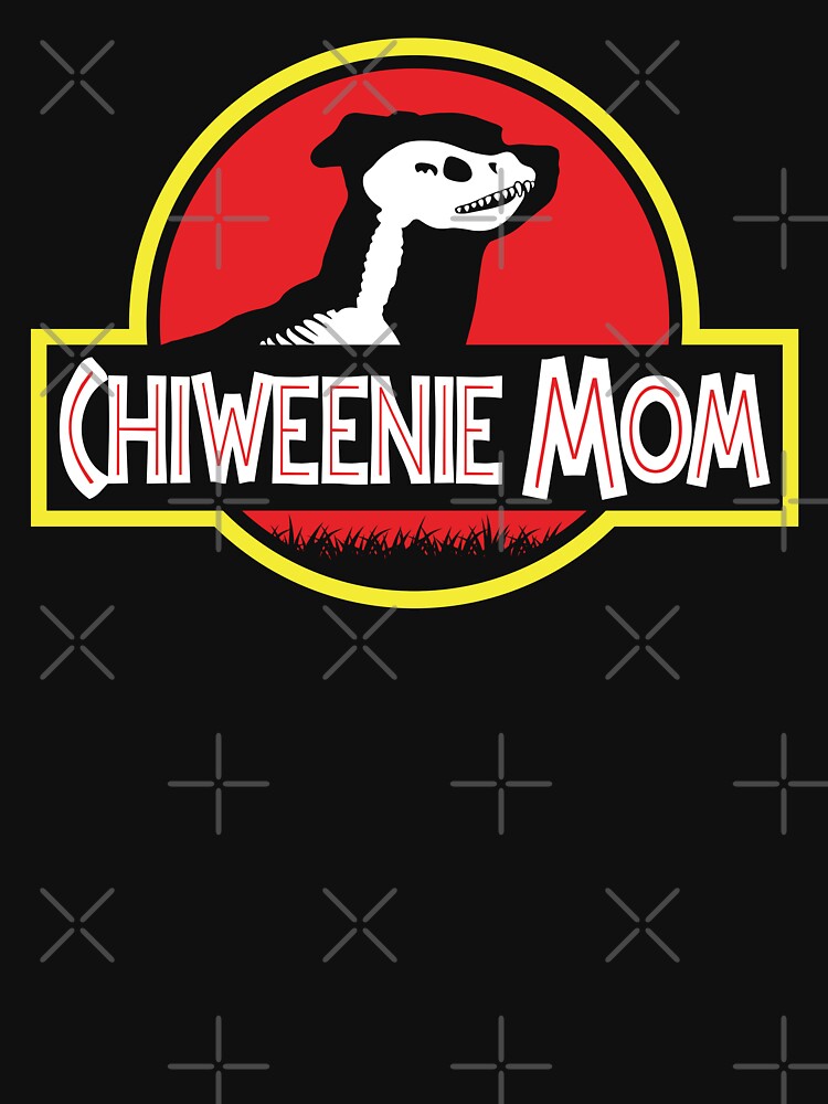 (For Dark Background) Jurassic Chiweenie Mom by More Cute Dogs