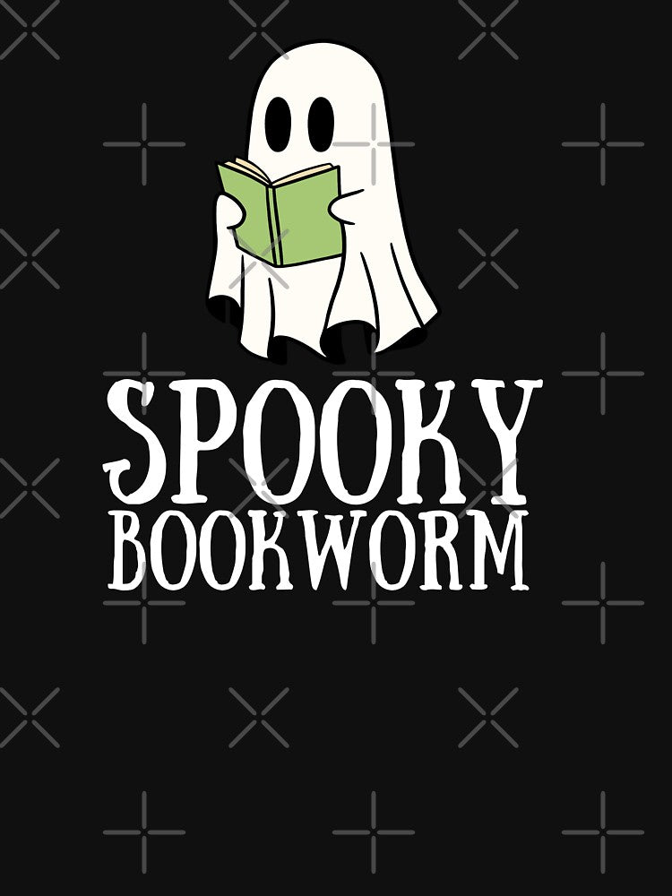 Spooky Bookworm - Vintage Ghost - White by WhispersInspire