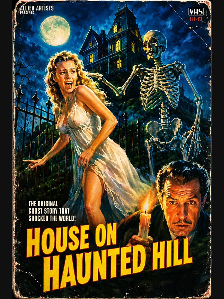 House on Haunted Hill - Cult Classic Retro Vintage 50s Horror B Movie by FilMate