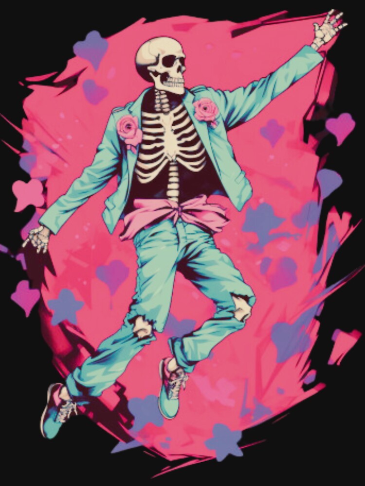 dancing skeleton shirt - unique halloween decor by TEEJAMBOREE