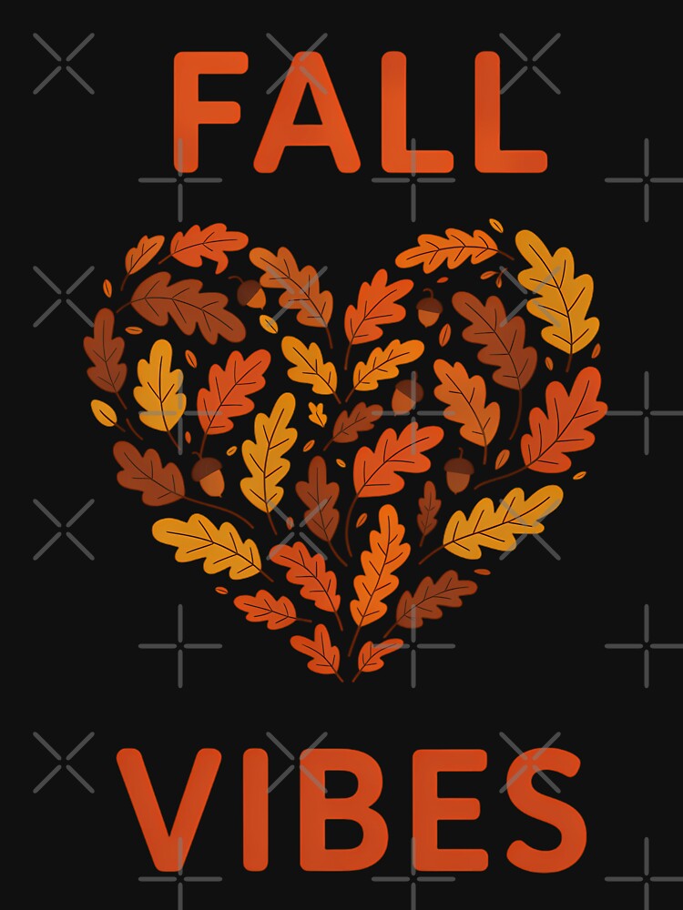 Fall Vibes Autumn Leaves Heart by brynatshop