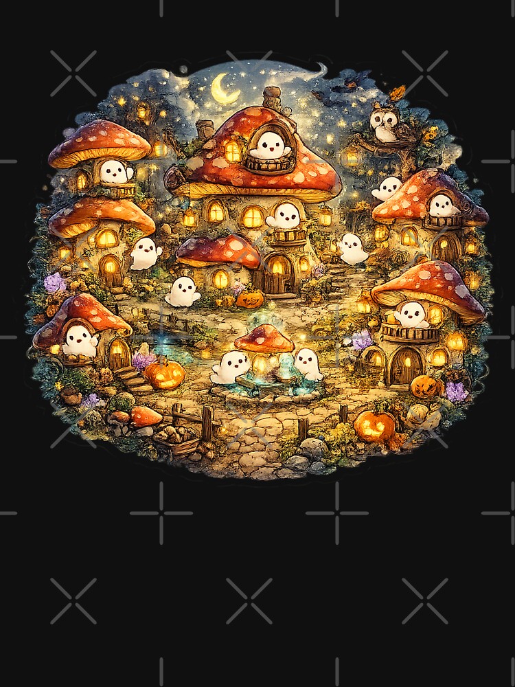 Haunted Mushroom Village – Cute Kawaii Halloween by RDcollections