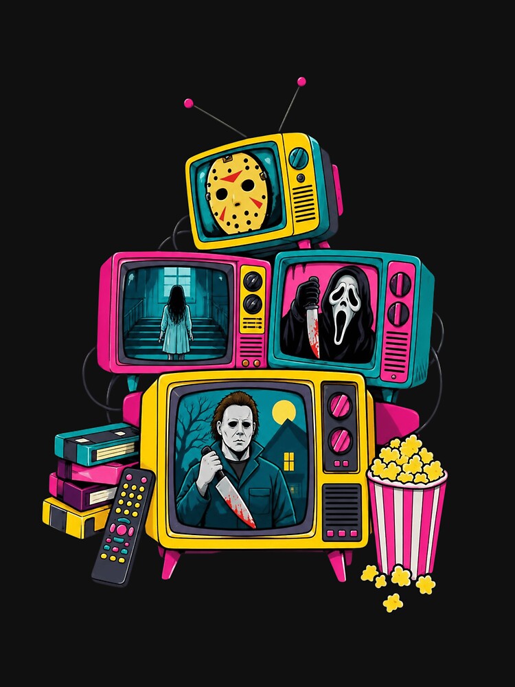 Retro Horror TV Stack by cdenning1988