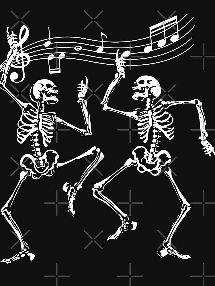 Music Dancing Skeleton For Halloween Vintage by KuylerKnight