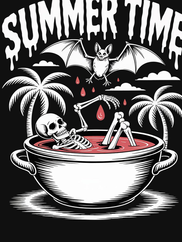 Skeleton Bats Palm Trees Summer Vacation by VladimiaPutin