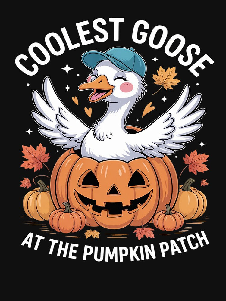 Coolest Goose At The Patch Groovy Fall Autumn by Idarmotar