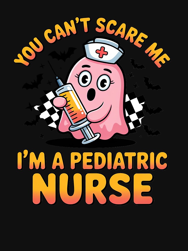 Funny Halloween Ghost Spooky Pediatric Nurse by ShelFisher