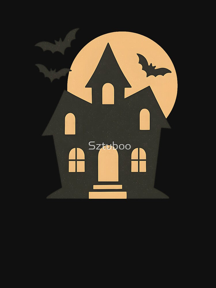 Haunted House – Spooky Retro Halloween Design by Sztuboo