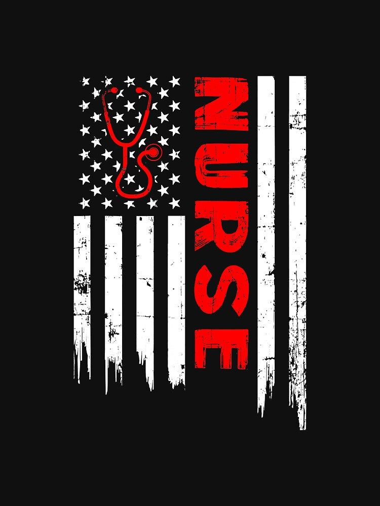 Vintage Distressed Patriotic Nurse by saragrant39