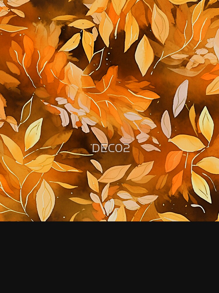 Autumn Leaves Warm Golden Brown Honey Hues Design by DEC02