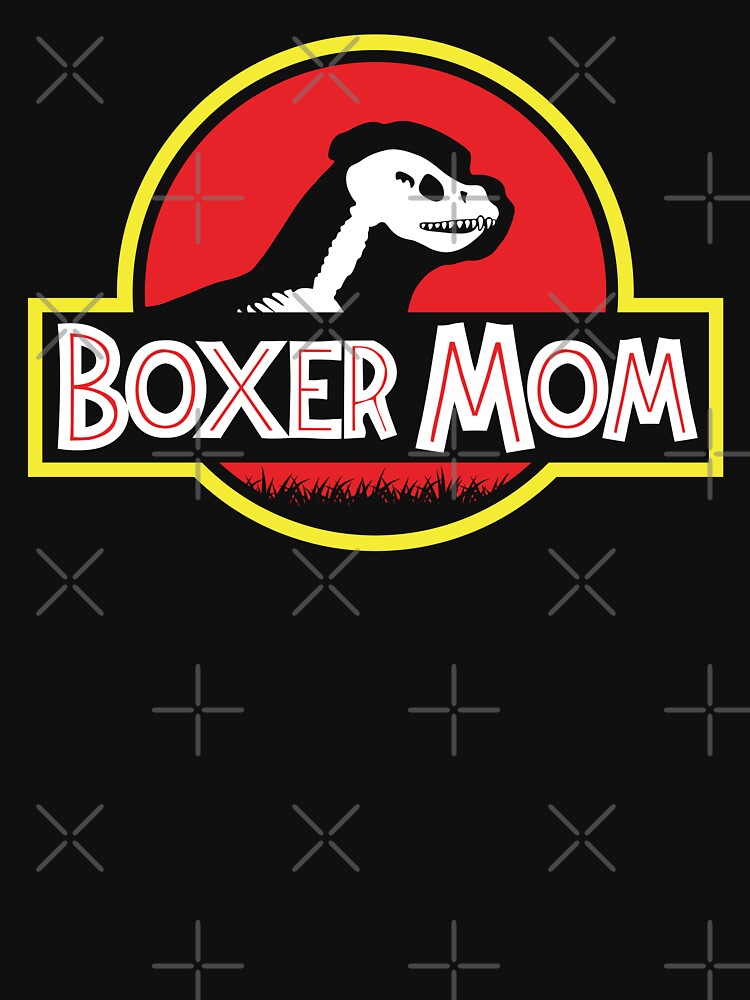 (For Dark Background) Jurassic Boxer Dog Mom by More Cute Dogs