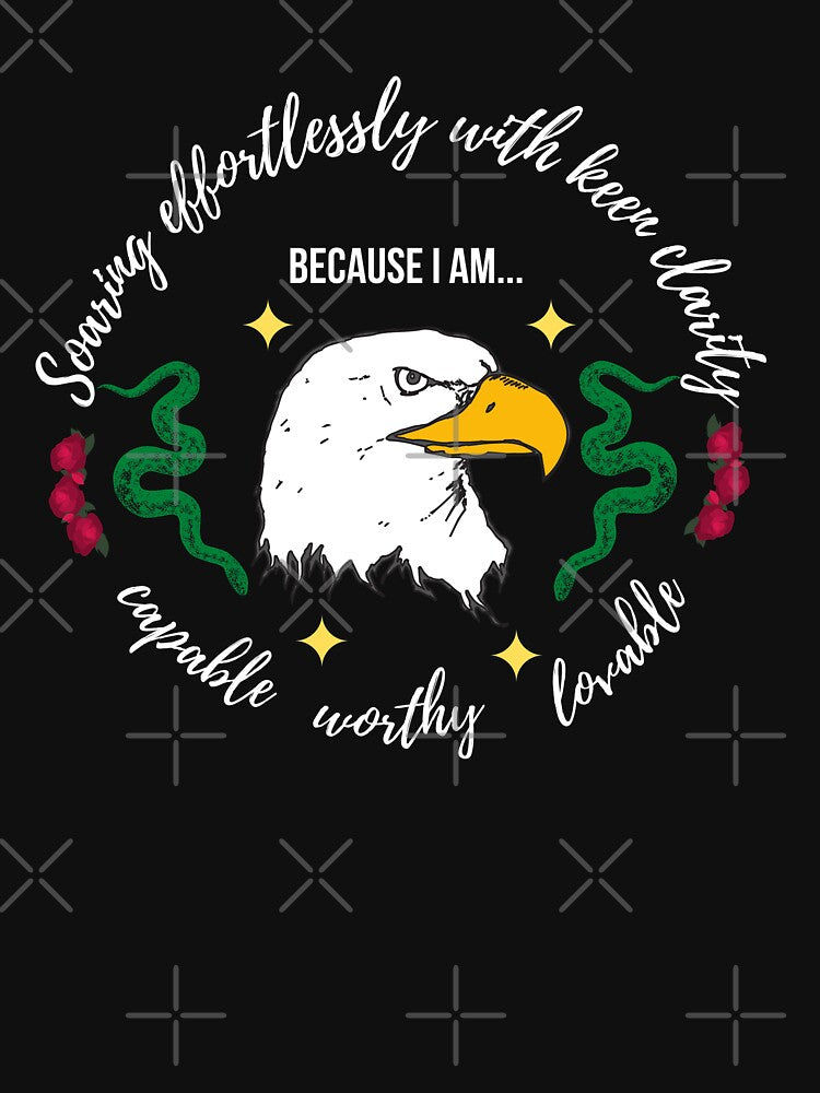 Soaring effortlessly with keen clarity because I am capable, worthy, lovable by Magickselflove