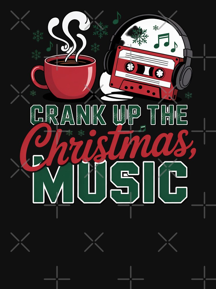Crank Up Retro Christmas Music Cassette Tape by chattsuede