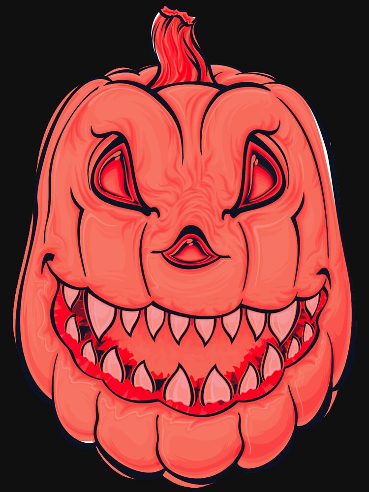 Red Scary Pumpkin, Halloween Pumpkin by Dven-Clothes