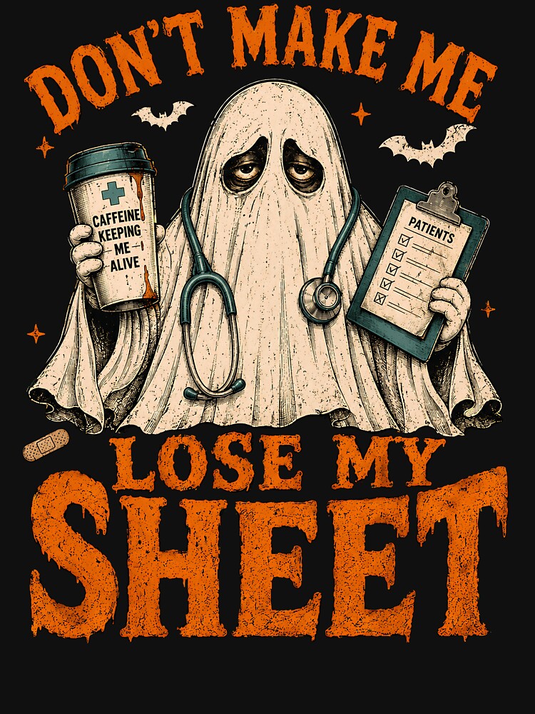 Don’t Make Me Lose My Sheet Funny Nurse Ghost Halloween by StyleGlimpse