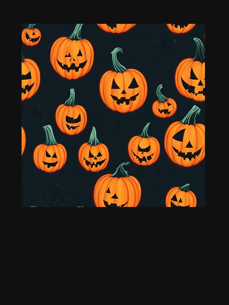 Halloween pumpkin pattern, spooky atmosphere by CoolPixels
