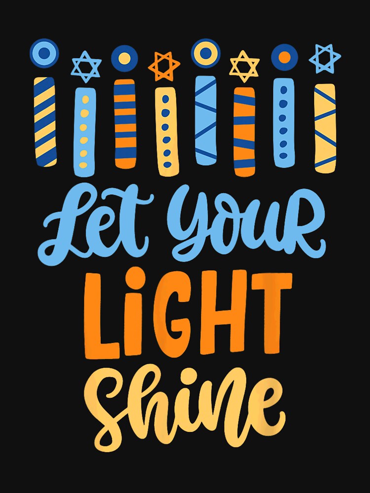 Let Your Light Shine Menorah For Adults, For Kids, Hanukkah Gift by rosettegeberth