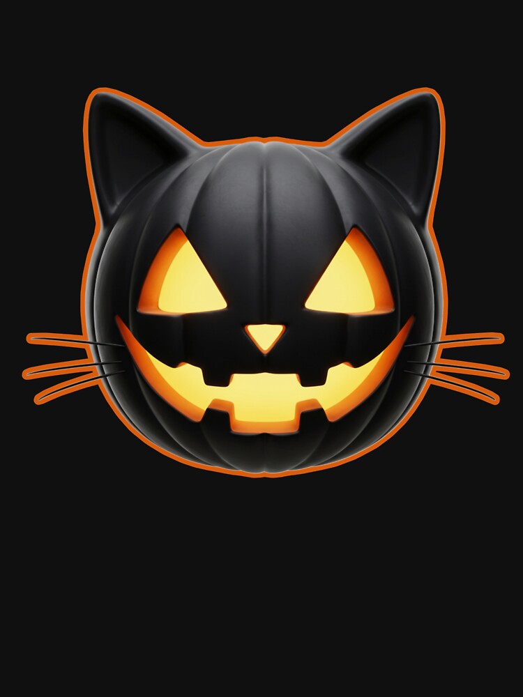 Black Cat Jack o'Lantern Emoji by MannyShop