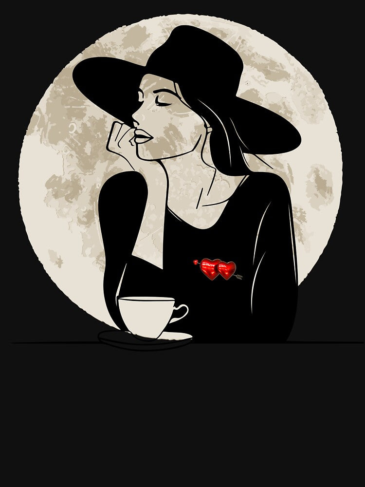 Moon Girl Vintage Celestial Night Retro Aesthetic by CREATIVE HIVE