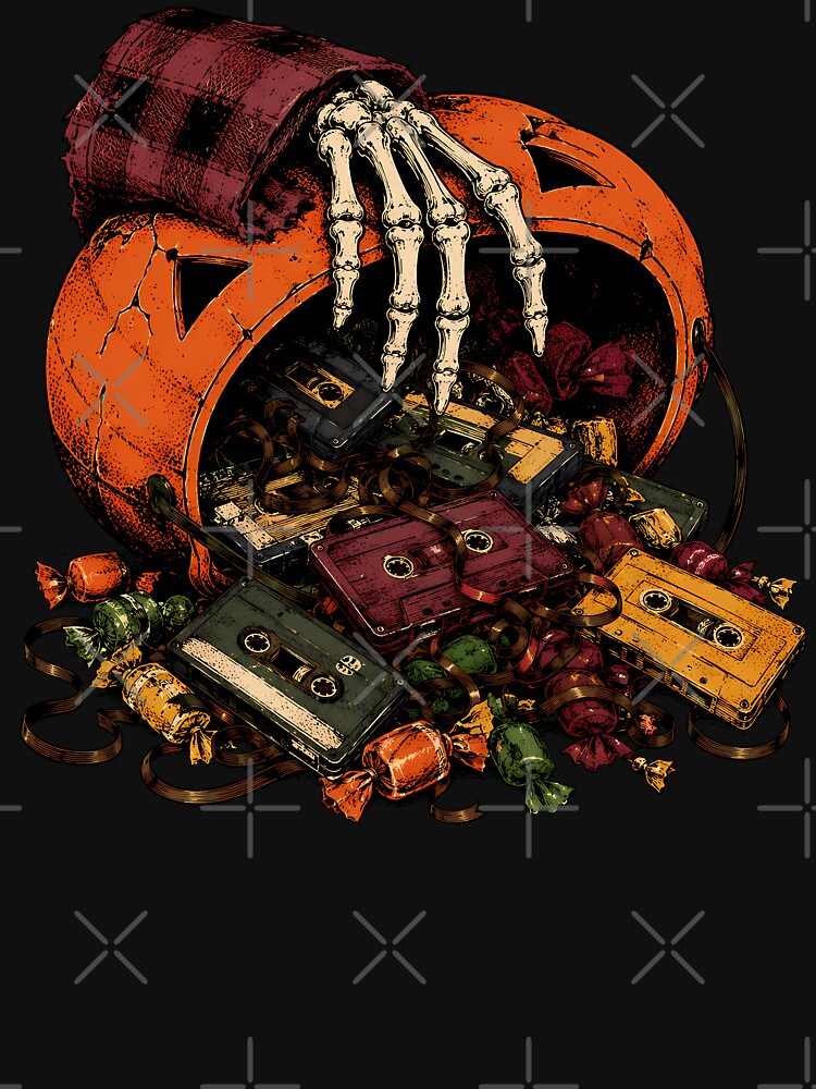 Grunge Skeleton Hand Cassette Spooky Autumn Music by chattsuede