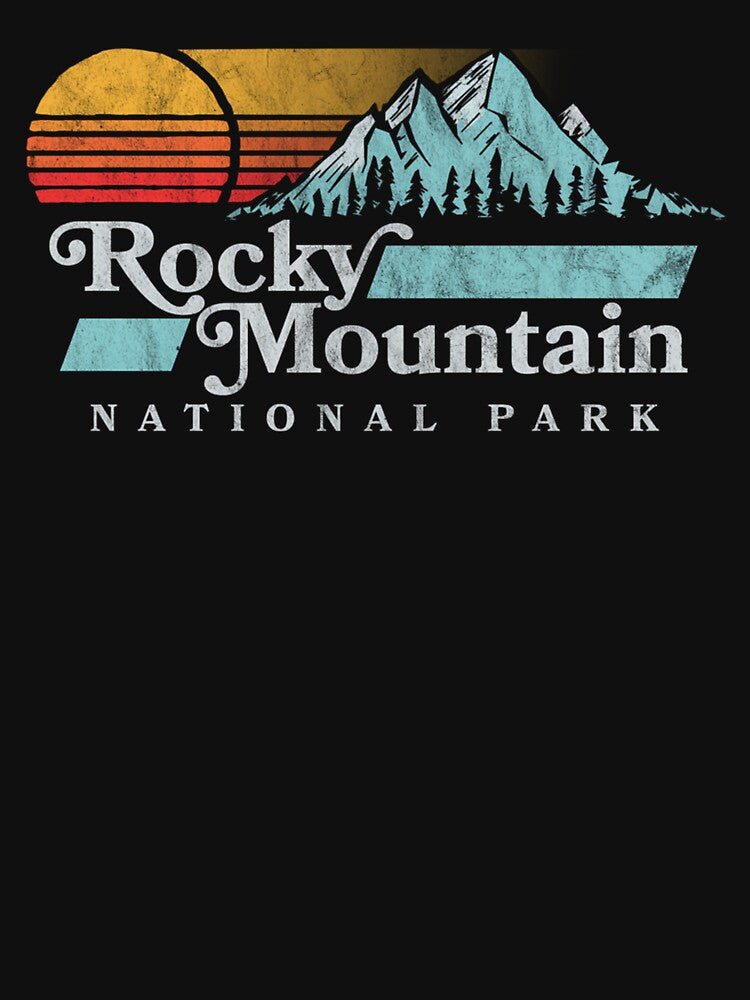 Rocky Mountain National Park Vintage Distressed Graphic by Pyotsak