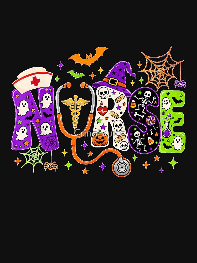 Halloween Nurse Life Nursing Spooky Halloween School Nurse by CrinoSwice