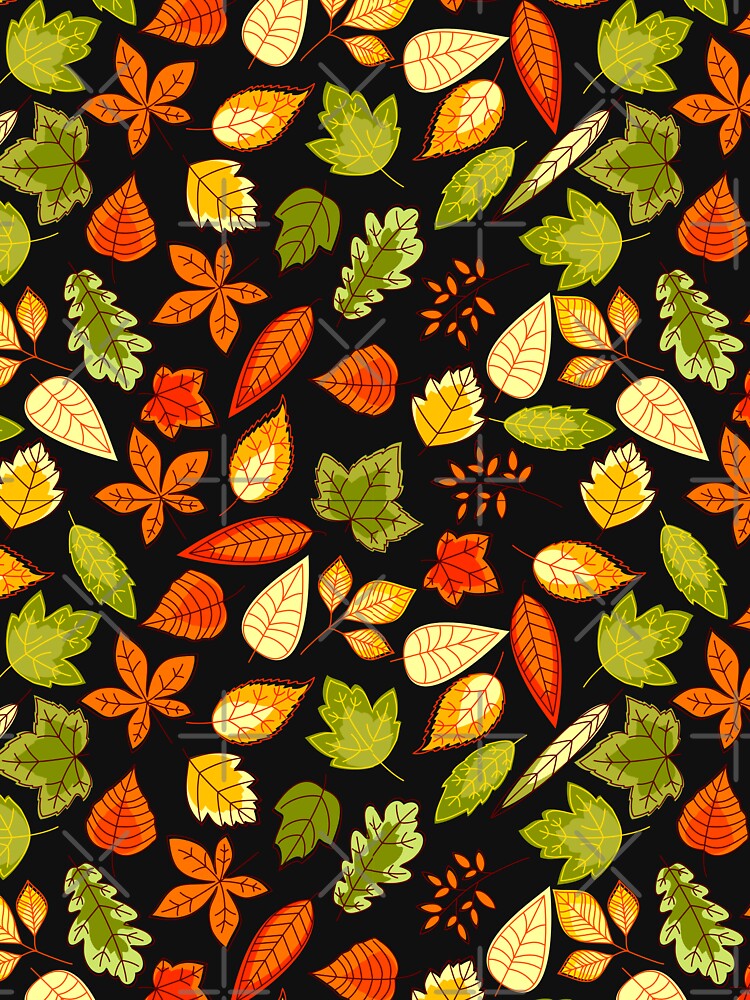 Autumn Multicolor leaves Pattern by Sasidenidesign