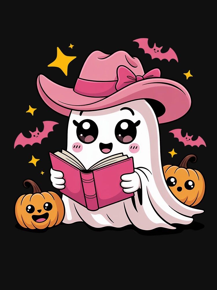 Ghost Book Reading Boo Spooky Halloween Books Lover by Voidbinder