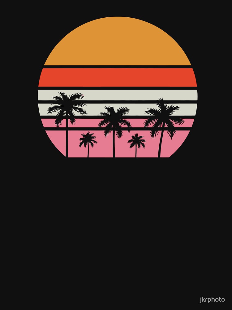 Retro Sunset with Palm Trees by jkrphoto