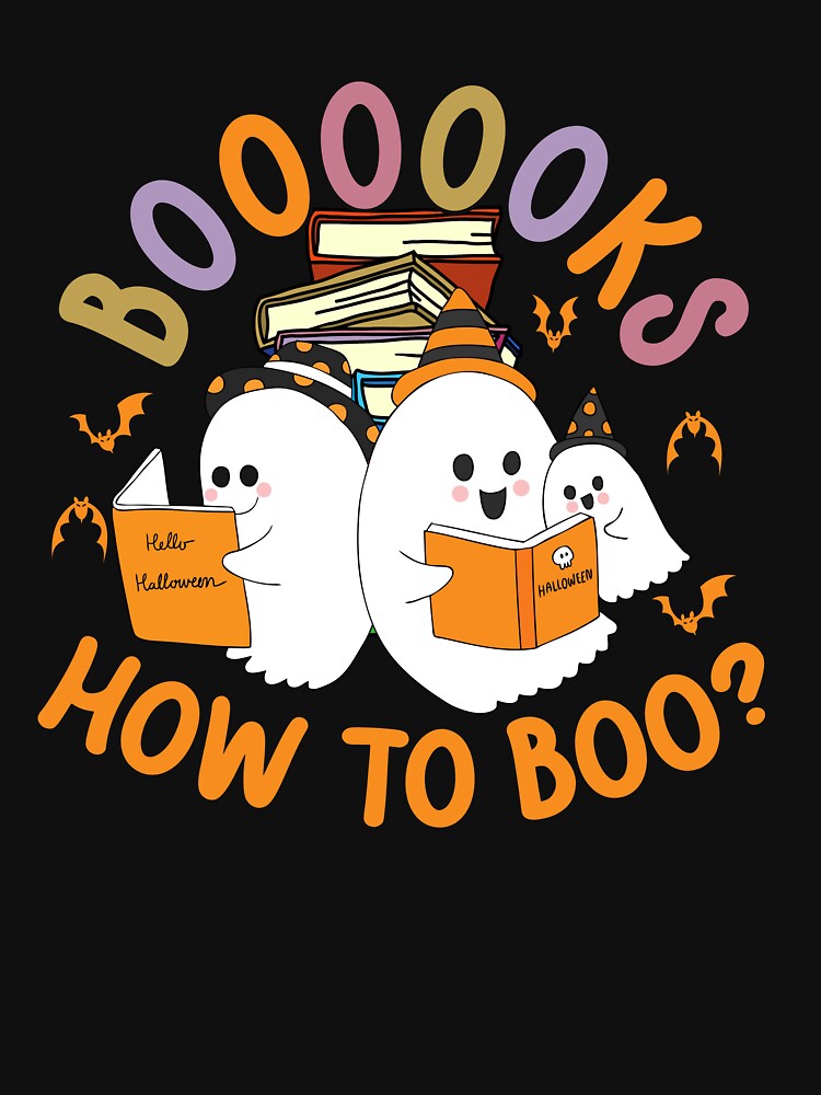 Halloween Ghost Reading Books by NgocCong