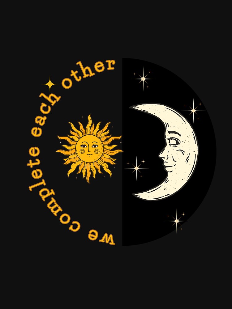 Celestial   black and   white Cute  design with moon and  sun and stars 4 by CosmicNook1