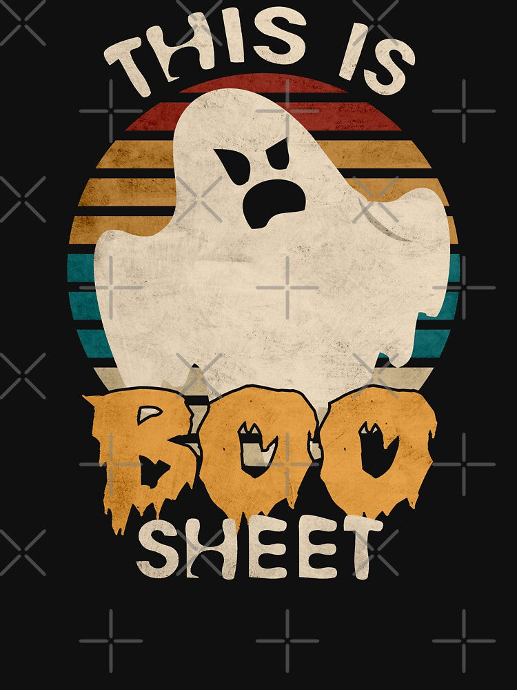 This Is Boo Sheet Retro Ghost Halloween Costume for Men Women Kids Funny by alenaz