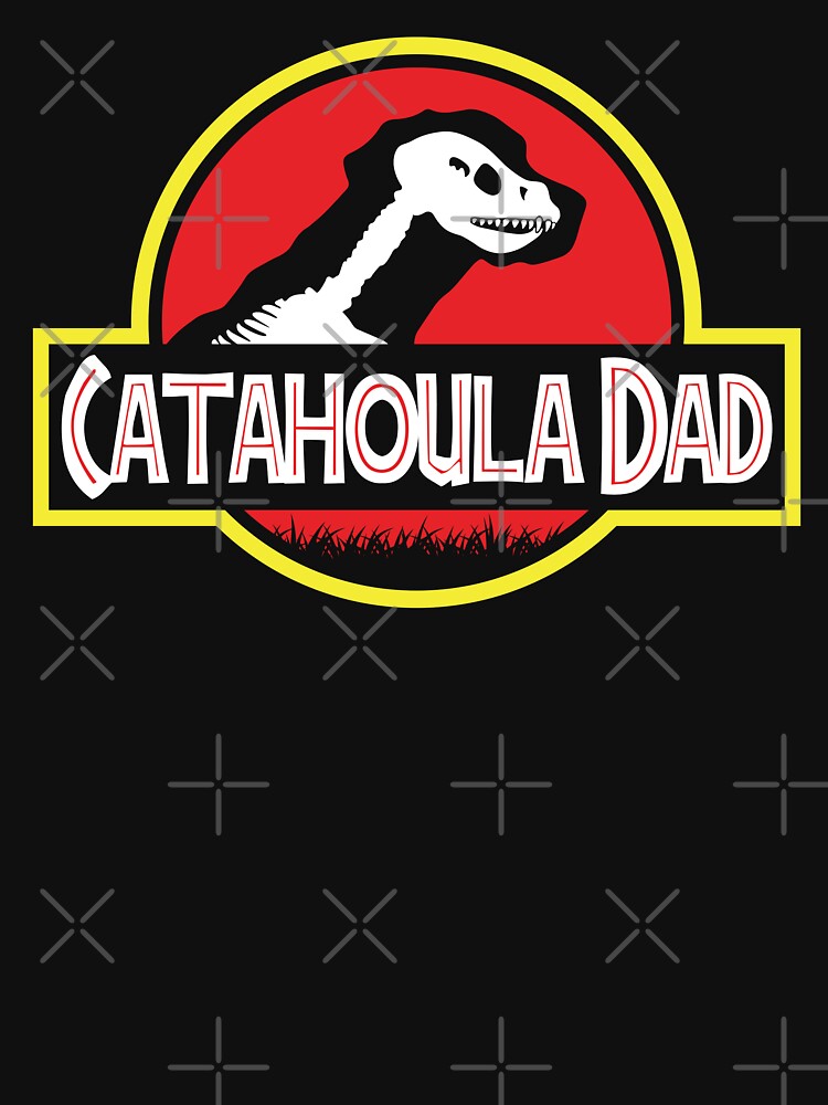 (For Dark Background) Jurassic Catahoula Leopard Dog Dad by More Cute Dogs