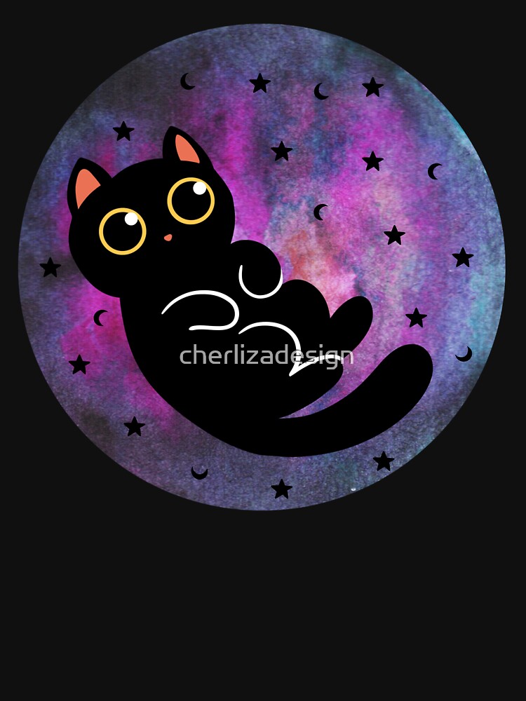 Black Cat In the Moon by cherlizadesign