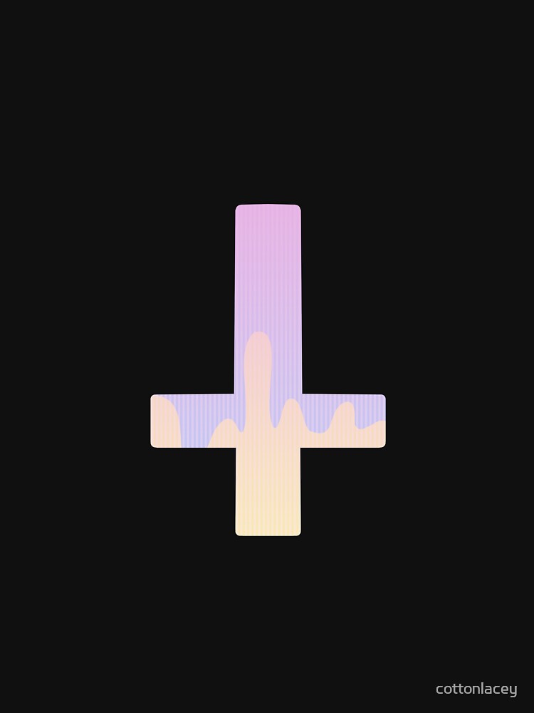 upside down pastel goth cross by cottonlacey