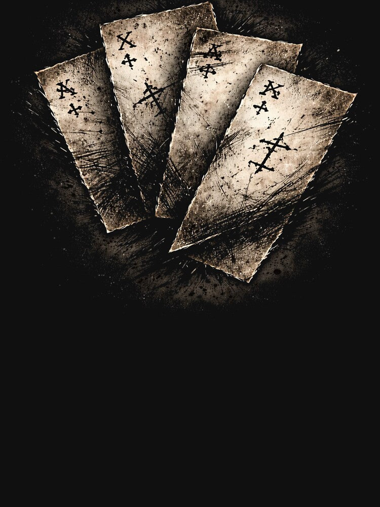 Dark Tarot Cards T-Shirt – Gothic Mystic Fortune Art Aesthetic Tee by KDesignCrafts