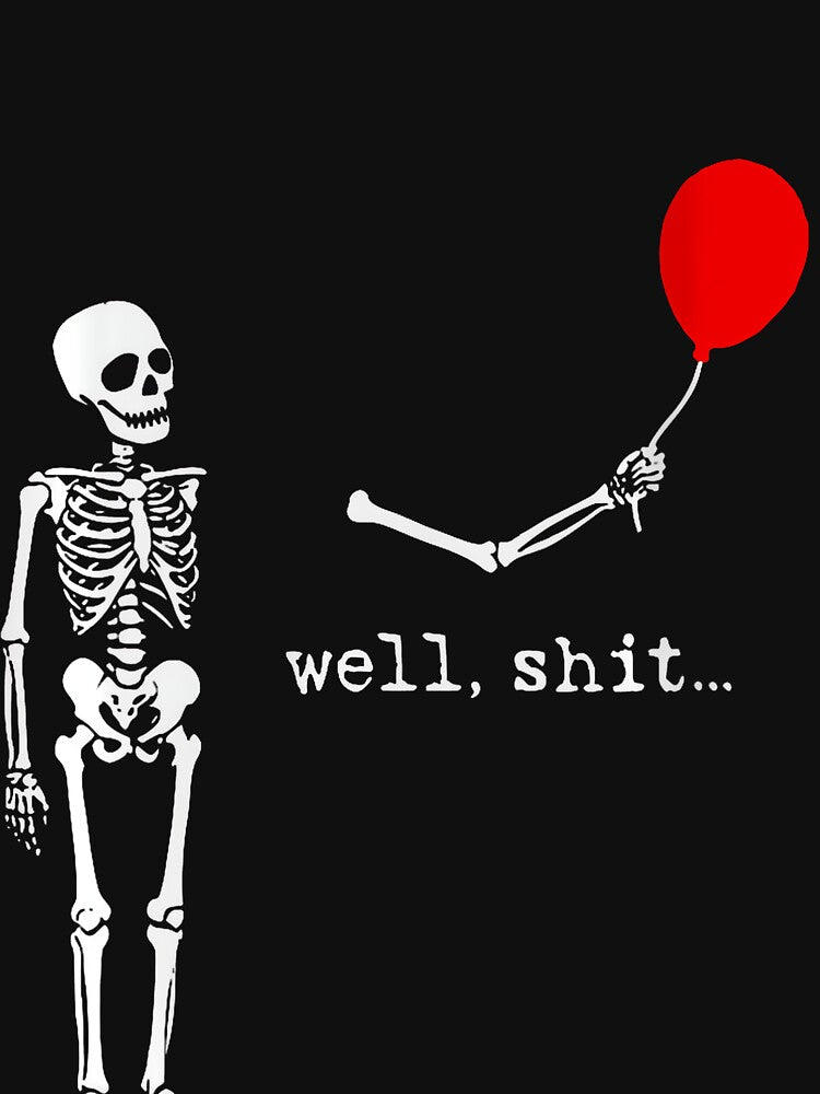 Funny Skeleton Lost Balloon Halloween Meme by LouisaOReilly