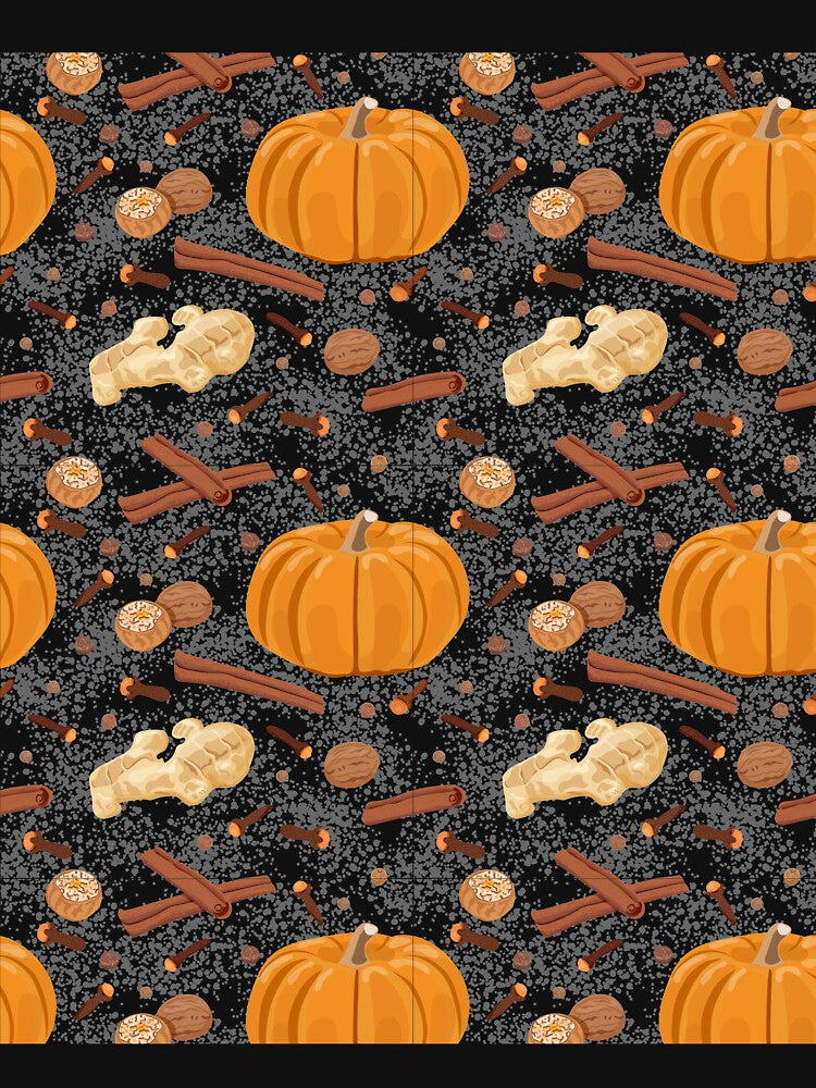 Pumpkin Spice Pattern Vintage Retro by BrighterVibes