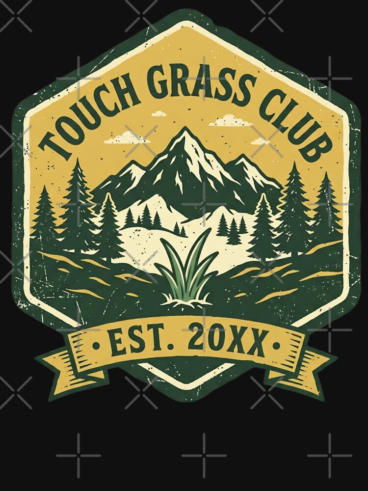 Touch Grass Club - Funny Hiking Camping Outdoor Nature Lover Design by 519xdesign