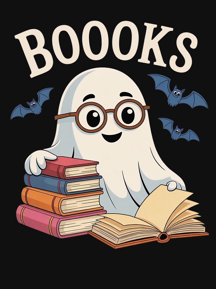 Halloween Books Librarian English Teacher Reader Reading by RoyTill0Art