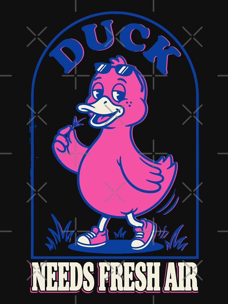 Duck Needs Fresh Air Funny Outdoor Meme Wildlife by Mdozet