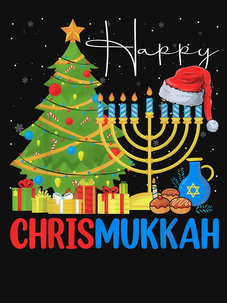 Happy Chrismukkah,  Christmas Hanukkah, Interfaith Holiday by peggycantu