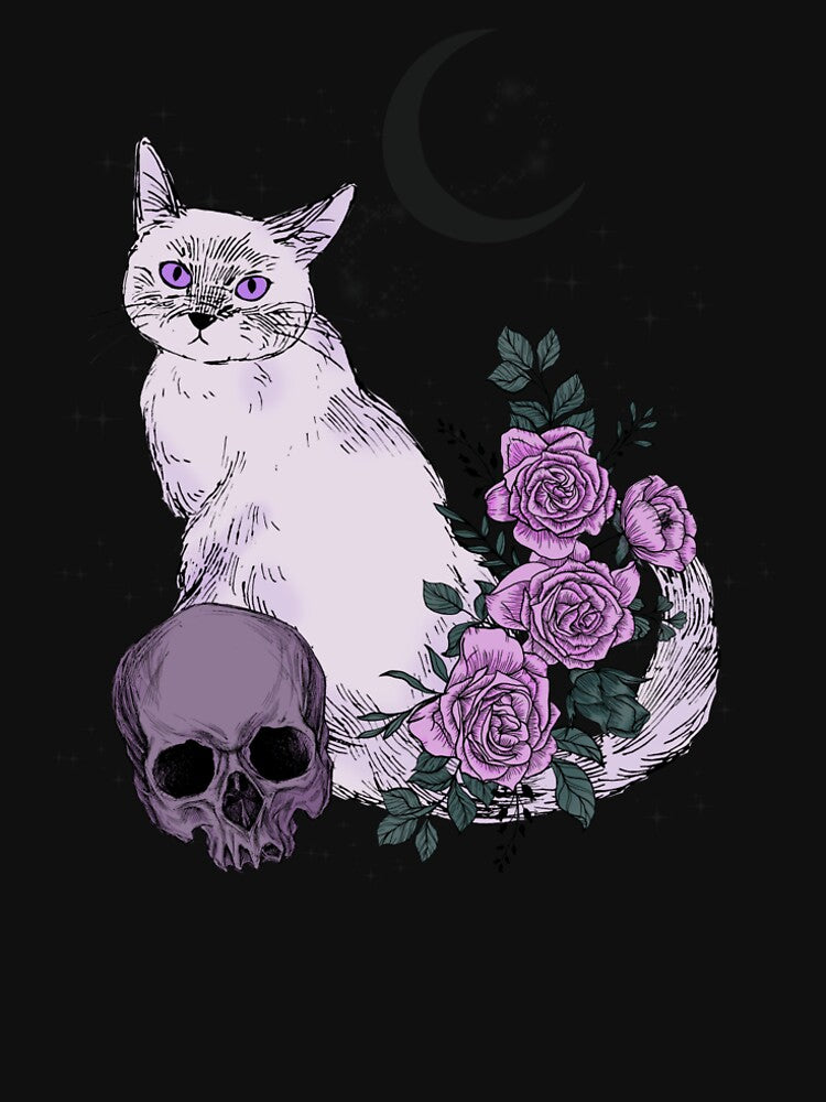 Cat and Skeleton by happygreenshop