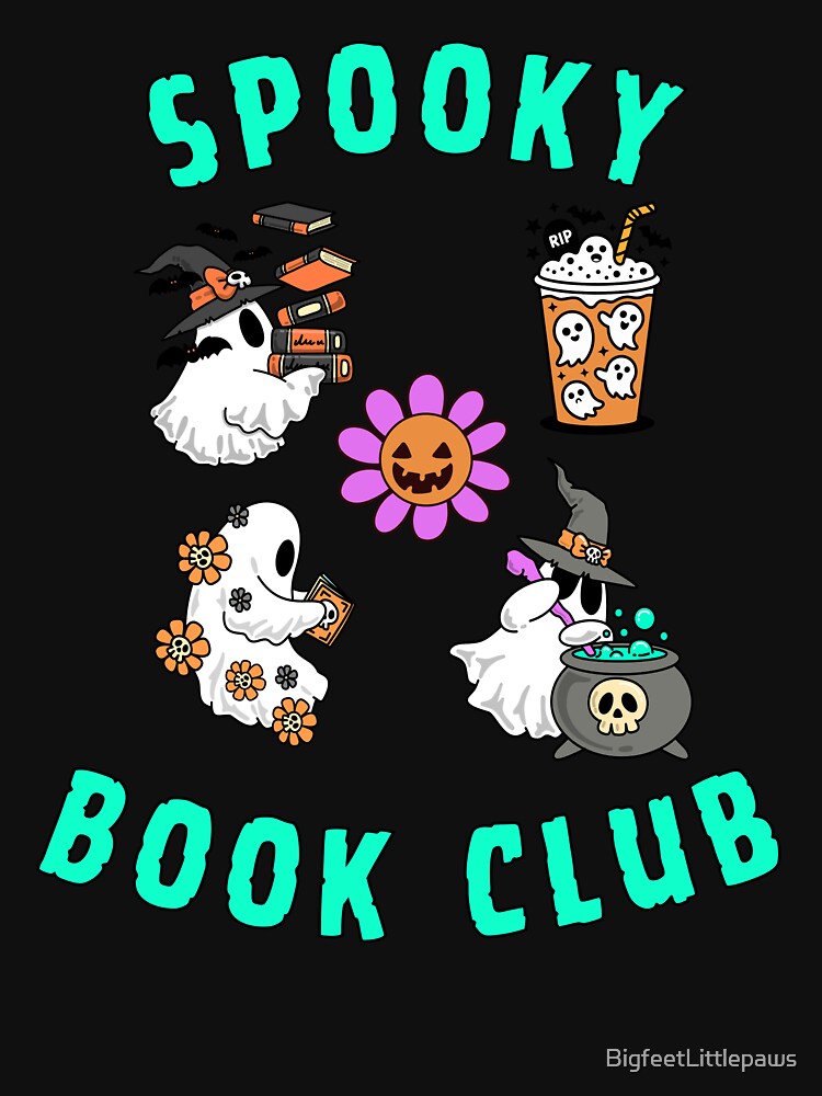 Spooky cute ghoul reading by BigfeetLittlepaws