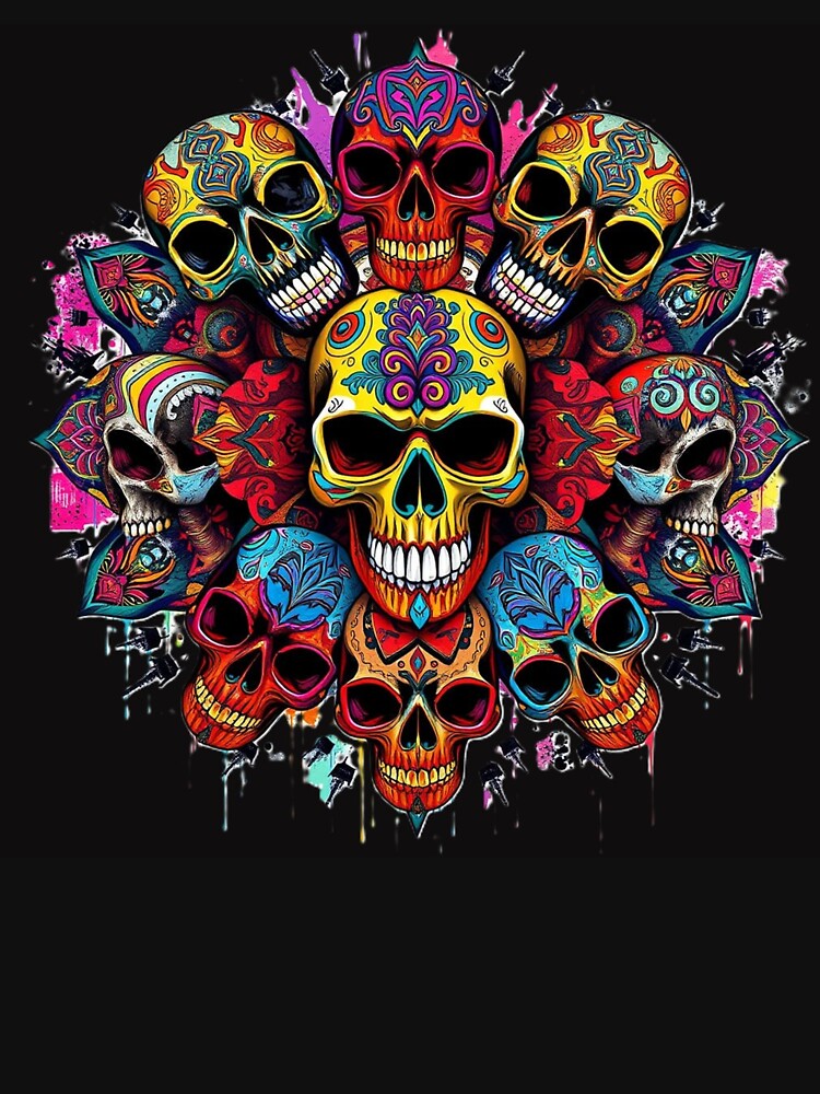 Colourful Skulls by TheDarkVault