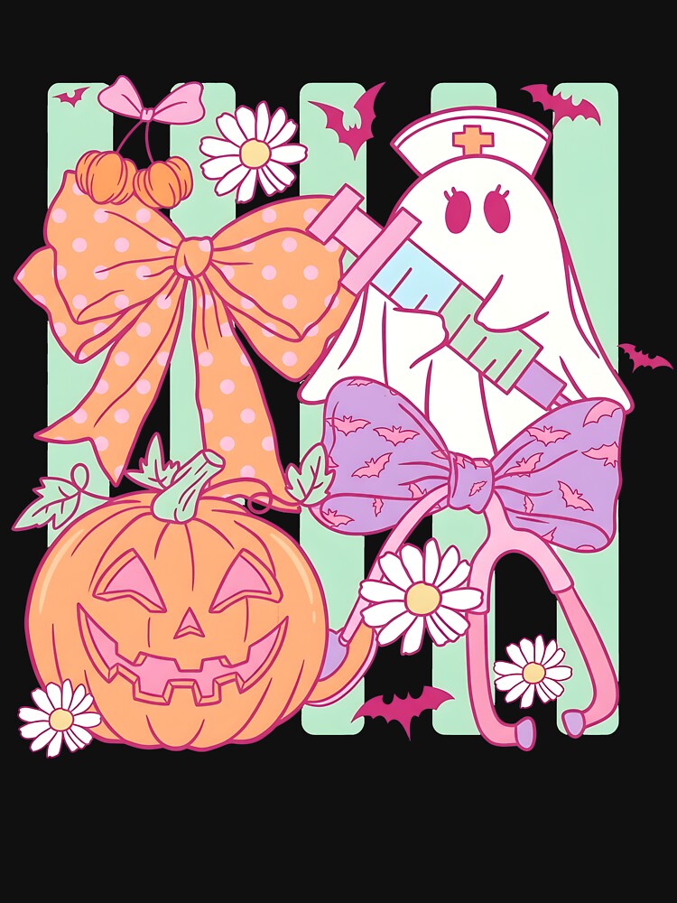 Ghost Nurse Halloween Coquette Cute by KroghDs