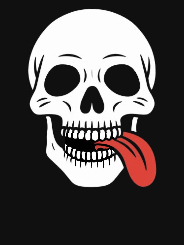 Skeleton With Tongue Hanging Out by Flirt-Teez